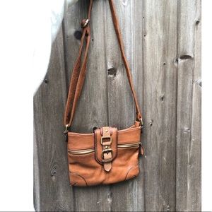 Aldo brown leather crossbody bag